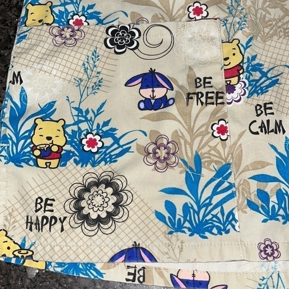 Disney Winnie The Pooh And Eeyore Chibi “Be Happy” Scrub Top - Picture 4 of 6